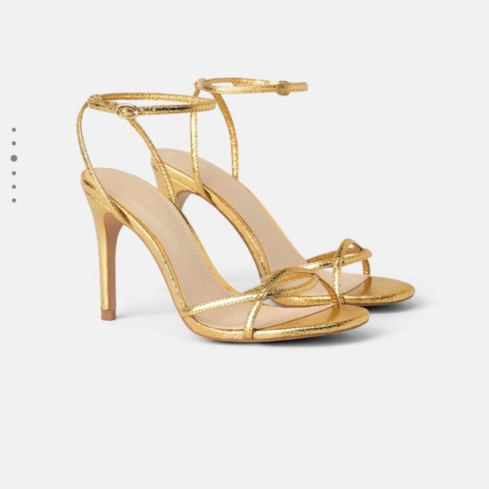 Gold strappy sandals